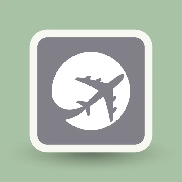 Pictograph of airplane icon — Stock Vector