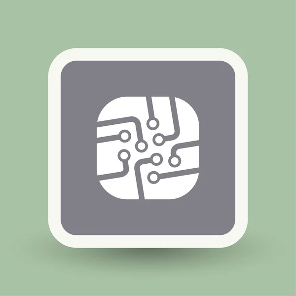 Pictogramme de l'icône de carte de circuit imprimé — Image vectorielle