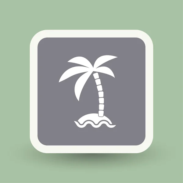 Pictograph van eiland pictogram — Stockvector