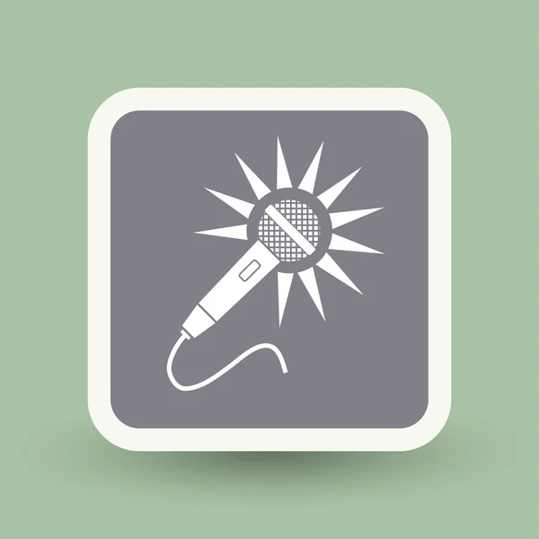 Icône de microphone signe — Image vectorielle