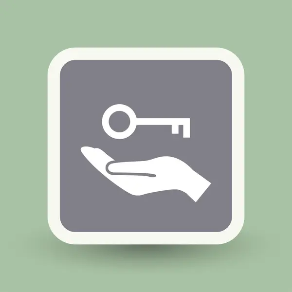 Clé en main icône — Image vectorielle