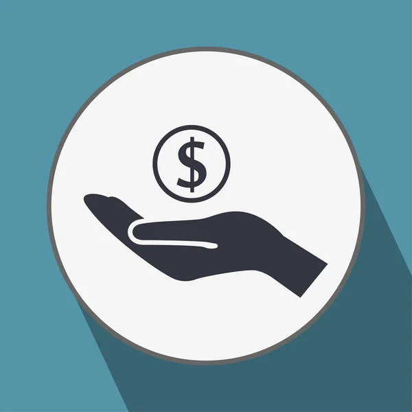 Εικονόγραμμα χρήματα στο χέρι — Διανυσματικό Αρχείο