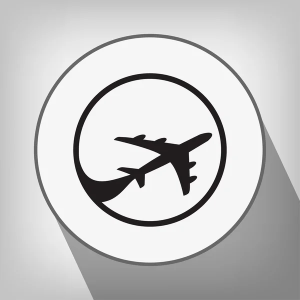 Pictograph of airplane icon — Stock Vector