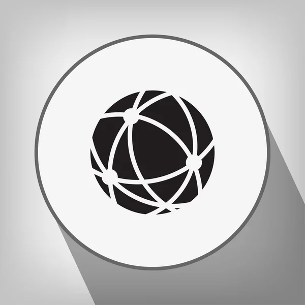 Pittogramma dell'icona del globo — Vettoriale Stock