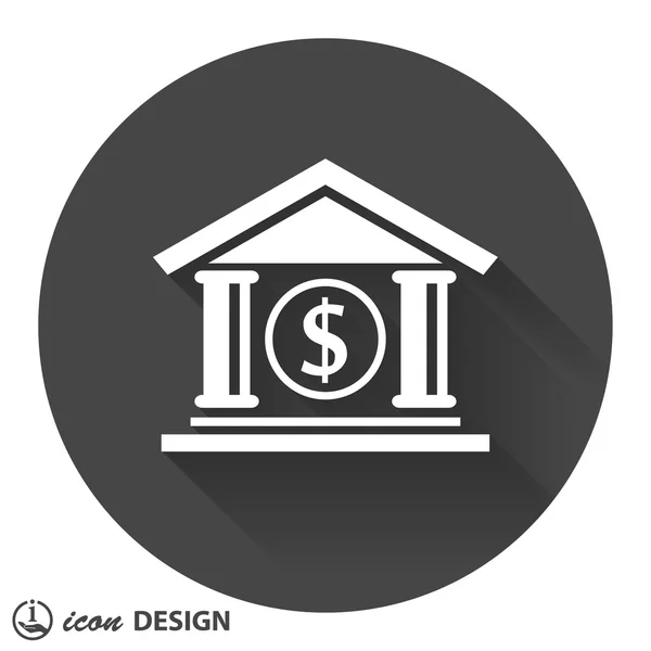 Pictografía del icono del banco — Archivo Imágenes Vectoriales