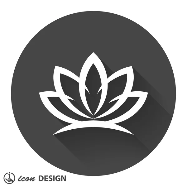 Pictograph van lotus pictogram — Stockvector