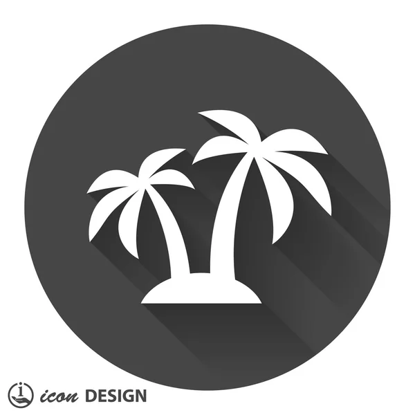 Pictografía del icono de la isla — Vector de stock