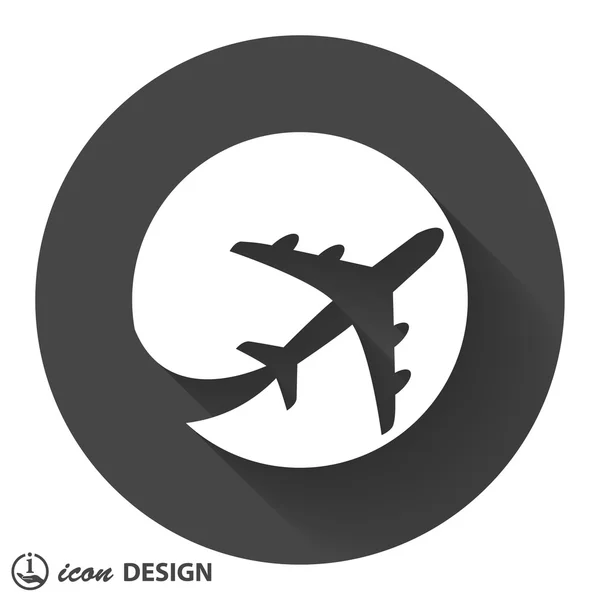 Pictograph of airplane icon — Stock Vector