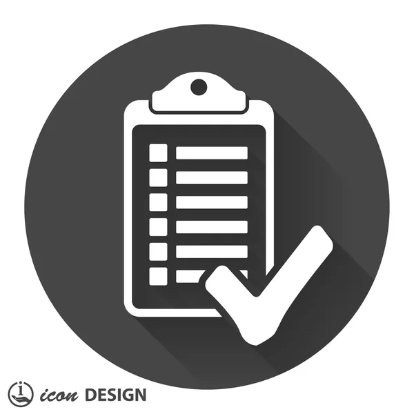 Pictograph av checklista ikonen — Stock vektor