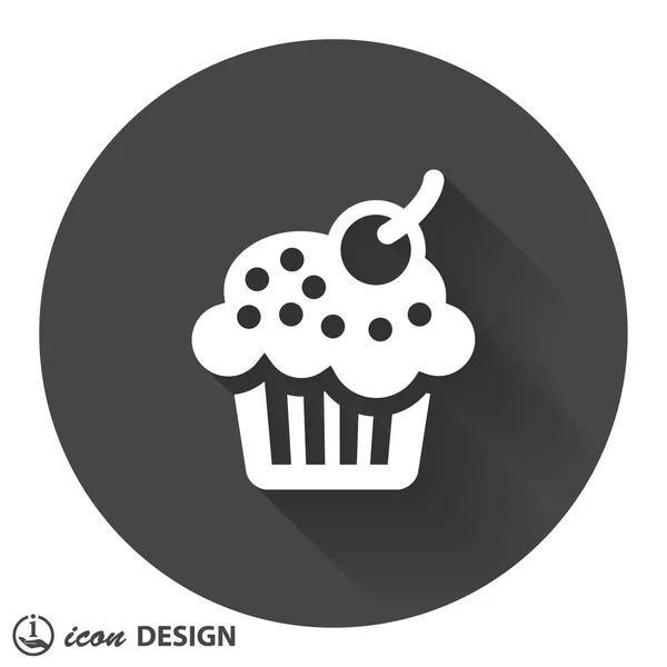 ケーキ アイコンの絵文字 — ストックベクタ