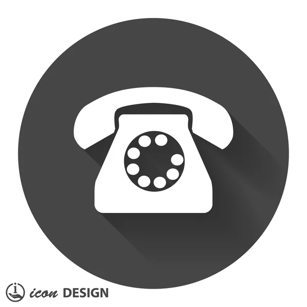 Pictografía del icono del teléfono — Archivo Imágenes Vectoriales