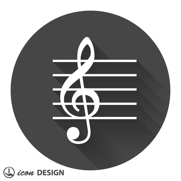 Pictografía de la clave musical — Vector de stock