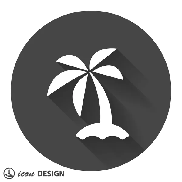 Pictografía del icono de la isla — Vector de stock