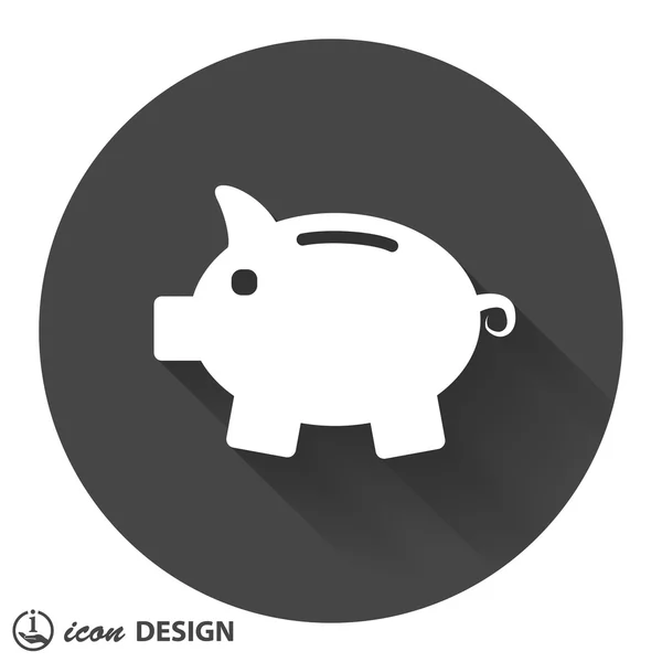 Pictograph van moneybox pictogram — Stockvector