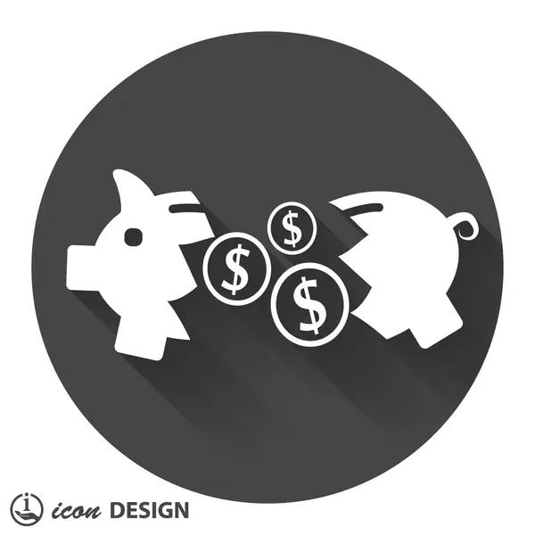 Pictograph of moneybox icon — Stock Vector