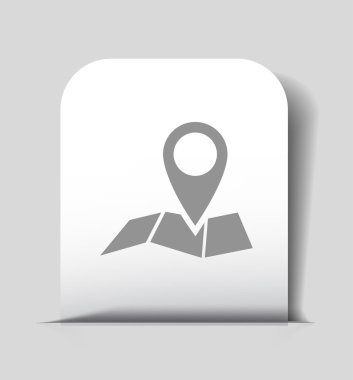 harita simgesi üzerinde toplu iğne