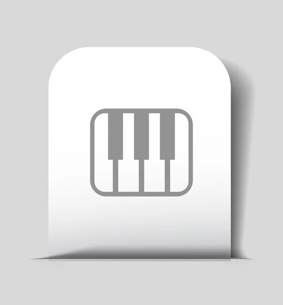 Pictograma de teclado de música —  Vetores de Stock