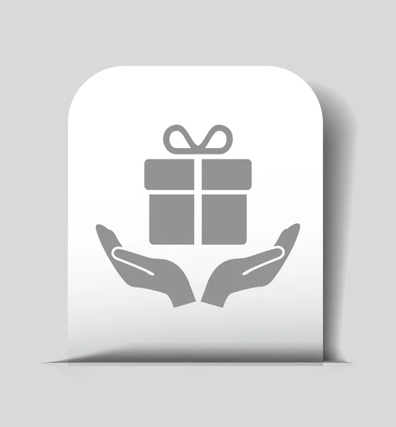 Pictograph of gift icon — Stock Vector