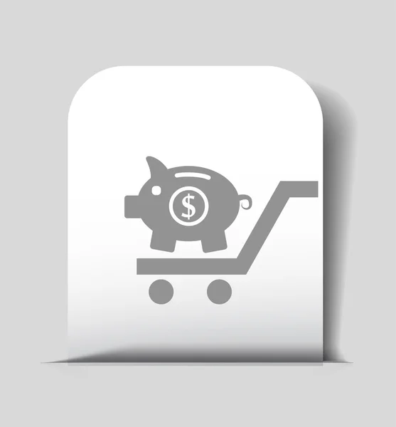 Pictografía del icono de la caja de dinero — Vector de stock