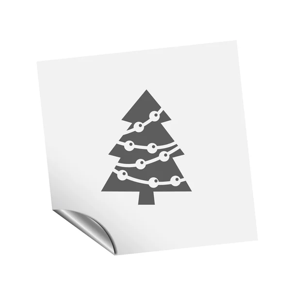 Pictograph van kerstboom — Stockvector