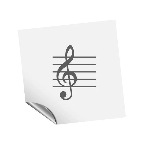 Pictograph of music key — Stock Vector