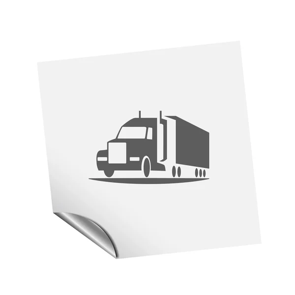 Pictograph teherautó ikon — Stock Vector