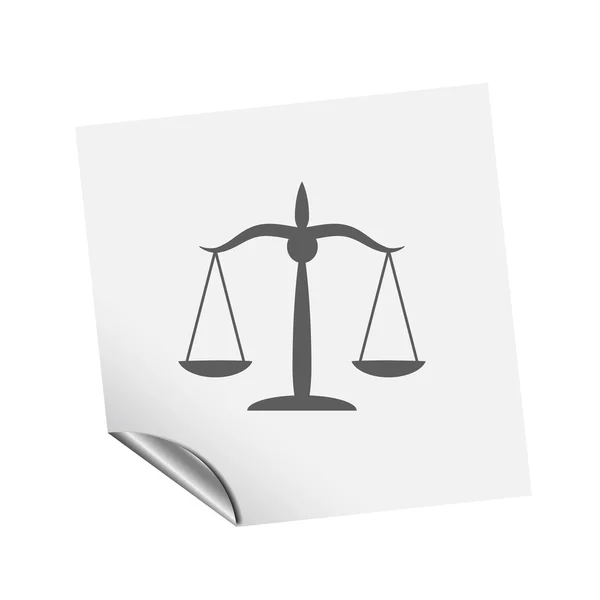 Pictograph of justice scales — Stock Vector