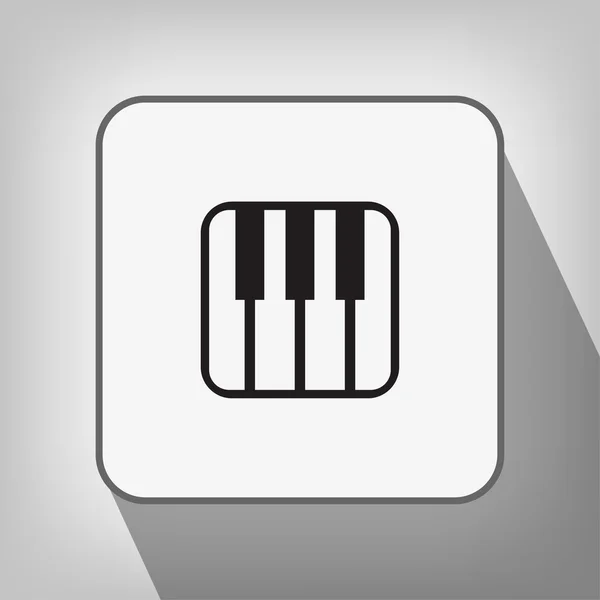 Pictograma de teclado de música — Vetor de Stock