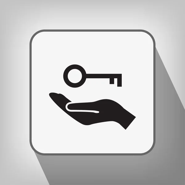 Nyckel i hand ikonen — Stock vektor