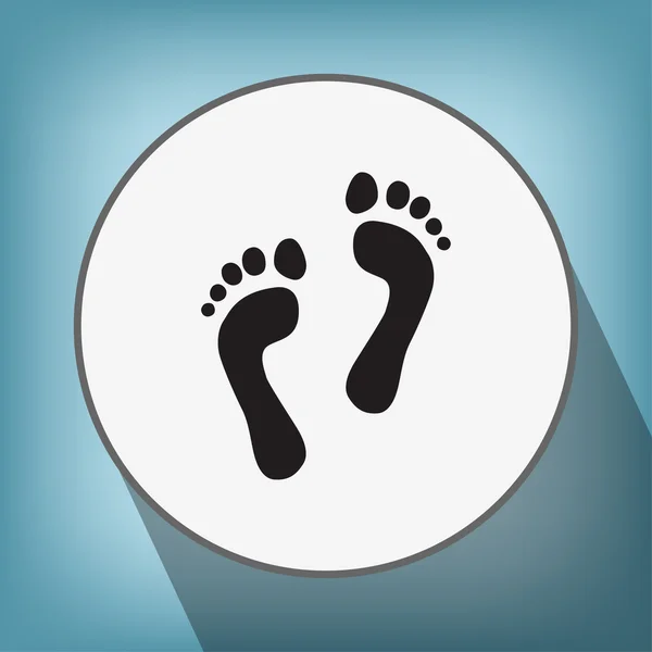 Pictograph of footprints icon — Stock Vector