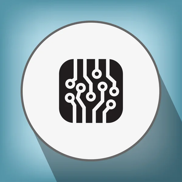 Pictogramme de l'icône de carte de circuit imprimé — Image vectorielle