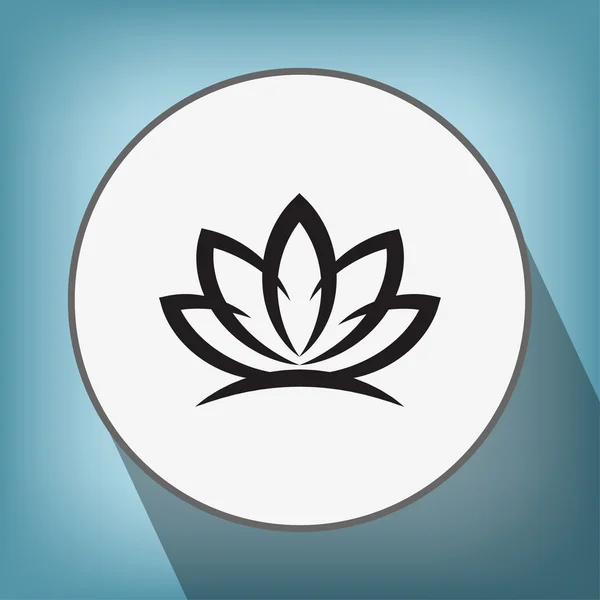 Pictograph van lotus pictogram — Stockvector