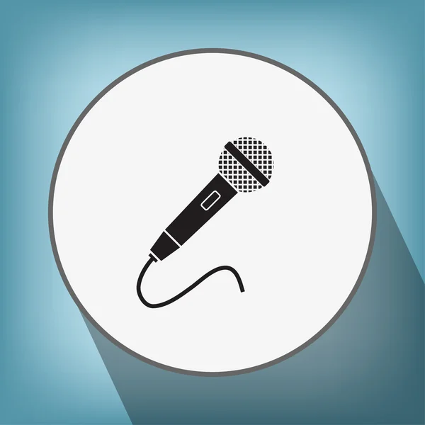 Icône de microphone signe — Image vectorielle