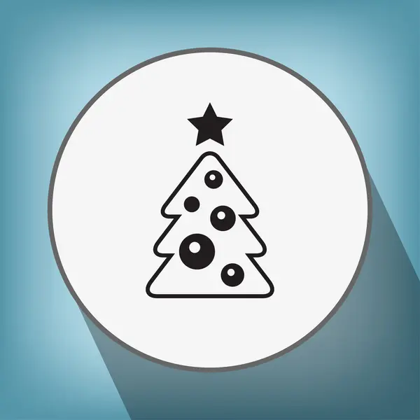 Pictograph van kerstboom — Stockvector