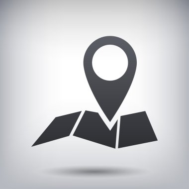 harita simgesi üzerinde toplu iğne