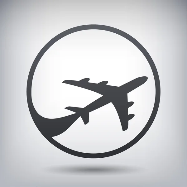 Pictograph of airplane icon — Stock Vector