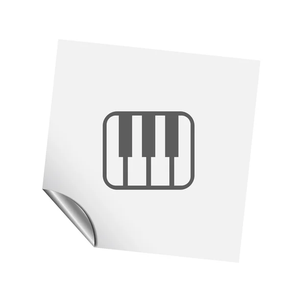 Pictograph of music keyboard — Stock Vector