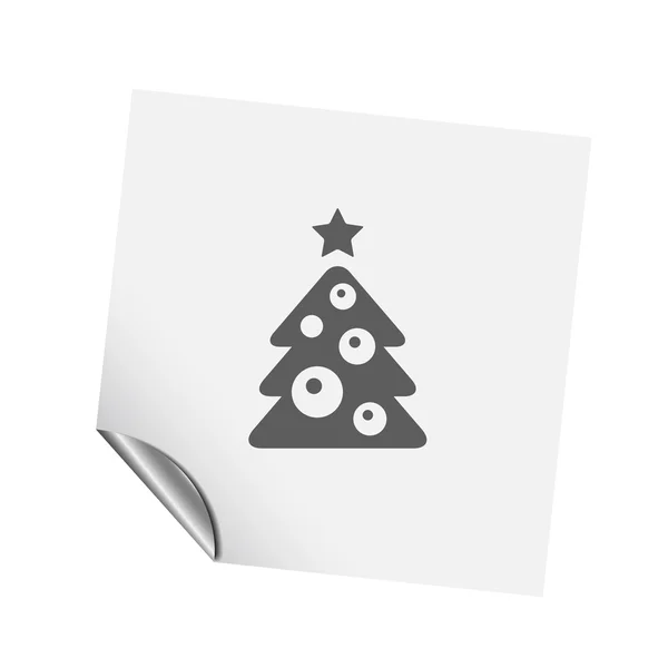 Pictograph van kerstboom — Stockvector