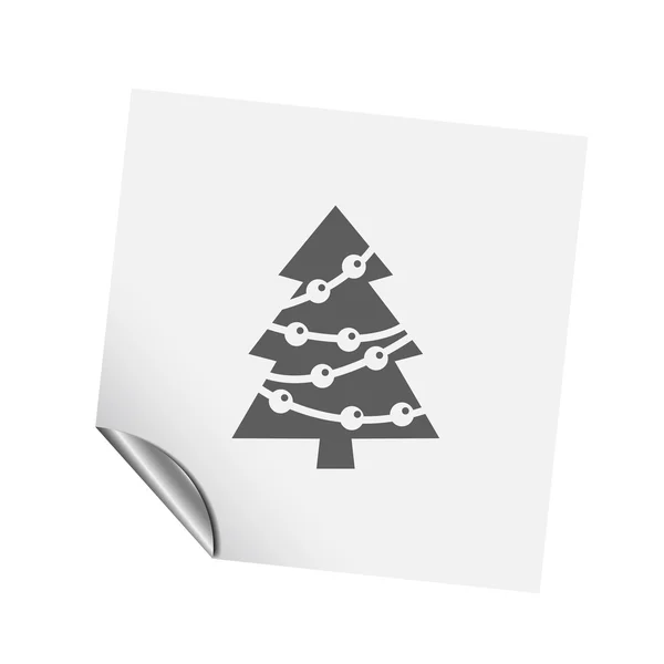 Pictograph van kerstboom — Stockvector