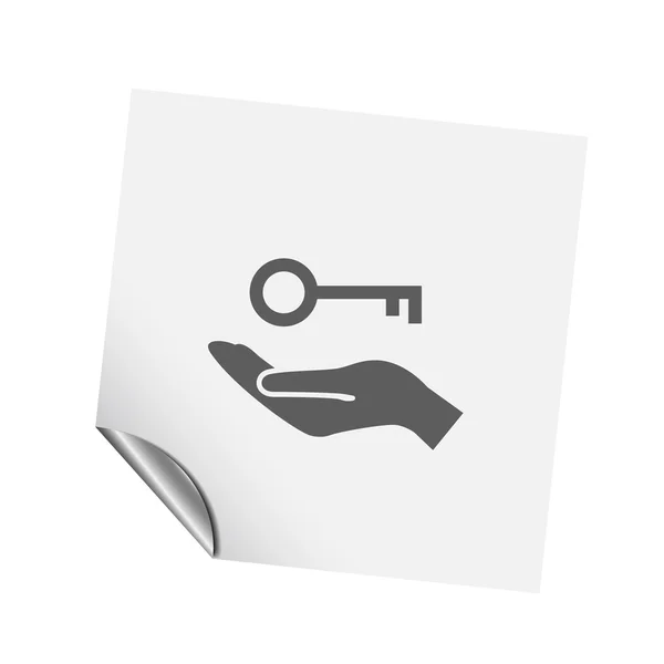 Klíč v ruce ikonu — Stockový vektor