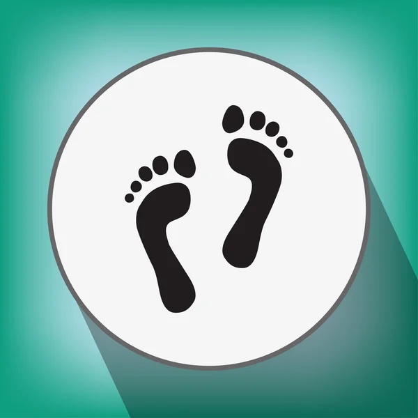 Pictograph of footprints icon — Stock Vector