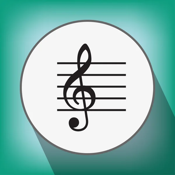 Pictograph of music key — Stock Vector