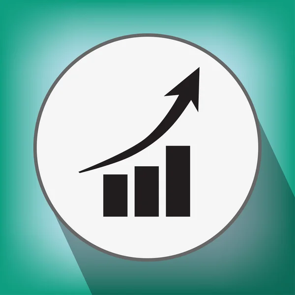 Pictograph of graph icon — Stock Vector