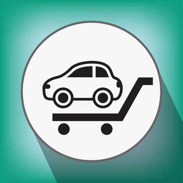 Pictografía del icono del coche — Vector de stock