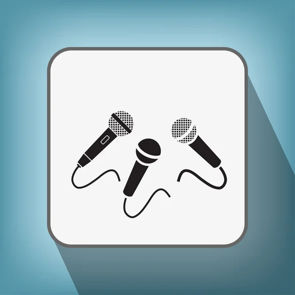 Microphones icon design — Stock Vector