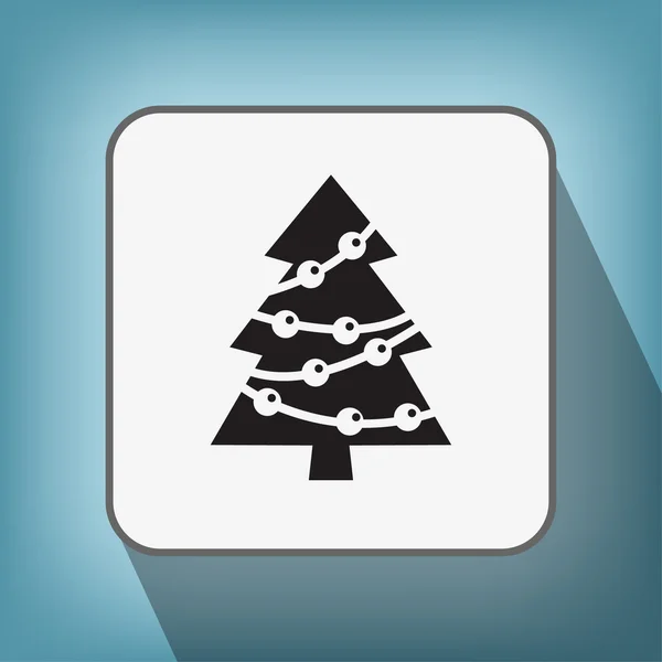 Pictograph van kerstboom — Stockvector