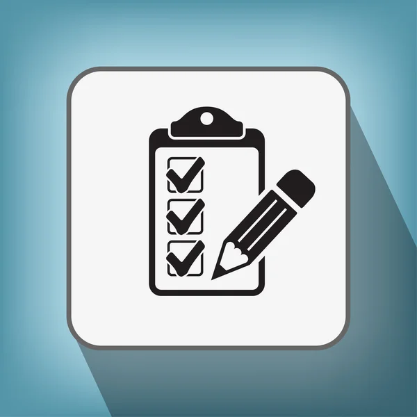 Pittogramma dell'icona della checklist — Vettoriale Stock