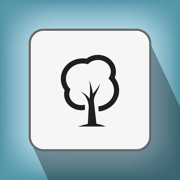 Pictografía del icono del árbol — Vector de stock