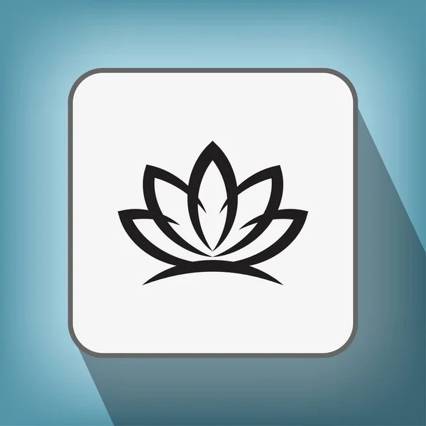 Pittogramma dell'icona del loto — Vettoriale Stock