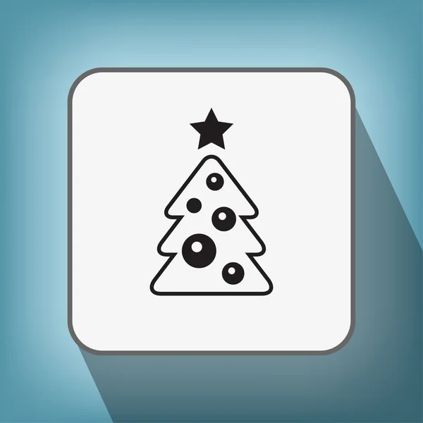 Pictograph van kerstboom — Stockvector